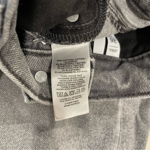 LOFT Button Front High Rise Ankle Length Skinny Jeans in Gray Size 26 - Picture 9 of 11